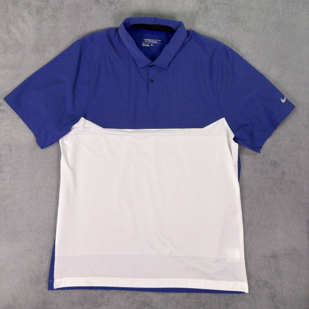 Nike Shirt Mens XL Blue Major Moment Tactical 2015 Golf Polo 639919 Rory McIlroy